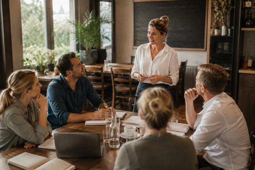 Training mit einem Serviceteam